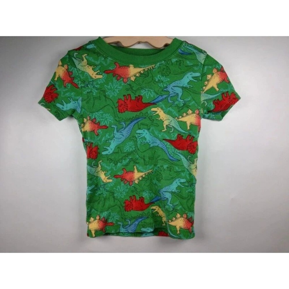 Wonder Nation Boys 3T Green Dinosaur Pajama Set Cotton Loungewear